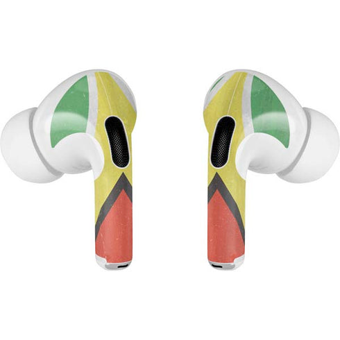 Guyana Flag Distressed Apple AirPods Pro Skin